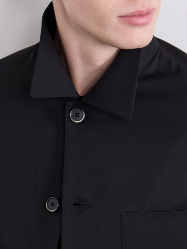 Wool-Blend Gabardine Overshirt - E2 Wool-Blend Gabardine Overshirt - E2