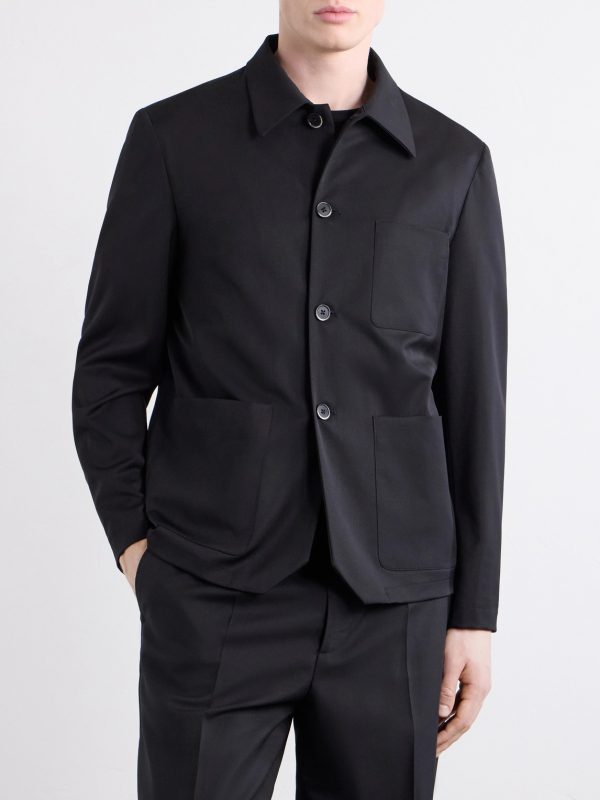Wool-Blend Gabardine Overshirt - FR Wool-Blend Gabardine Overshirt - FR