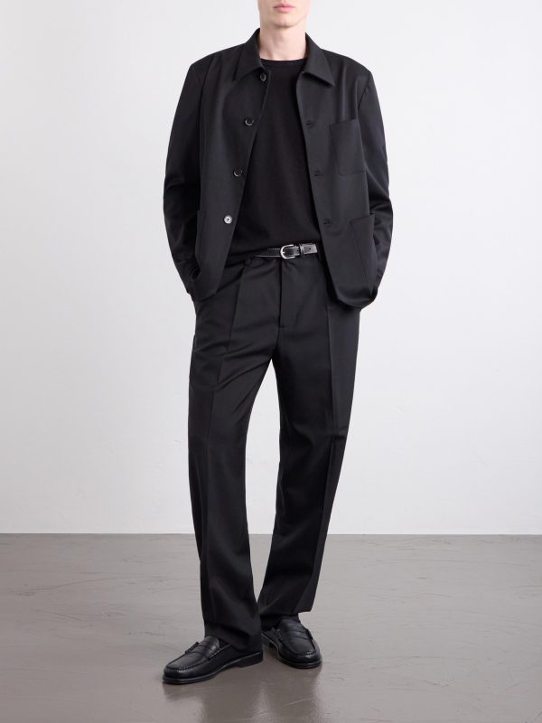 Wool-Blend Gabardine Overshirt - OU Wool-Blend Gabardine Overshirt - OU