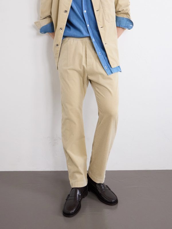 Straight-Leg Cotton-Blend Corduroy Trousers - CU