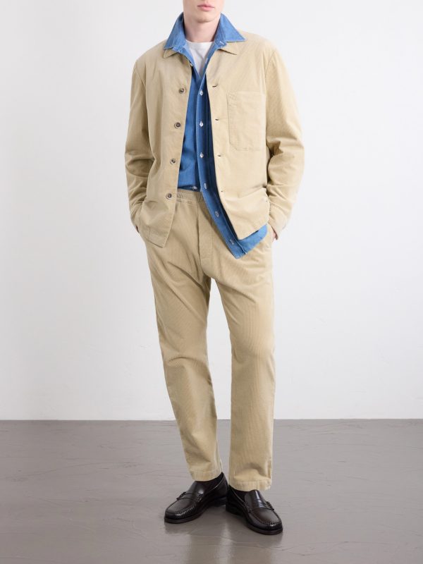 Straight-Leg Cotton-Blend Corduroy Trousers - OU