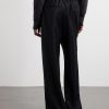 Mado Wide-Leg Wool-Blend Drawstring Trousers - BK Mado Wide-Leg Wool-Blend Drawstring Trousers - BK