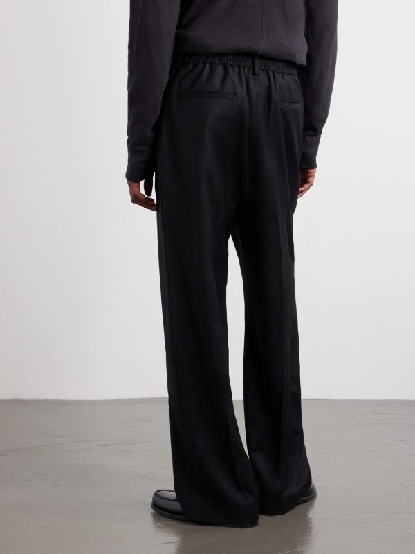 Mado Wide-Leg Wool-Blend Drawstring Trousers - BK Mado Wide-Leg Wool-Blend Drawstring Trousers - BK