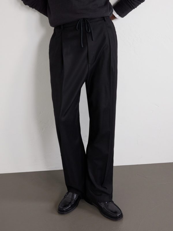 Mado Wide-Leg Wool-Blend Drawstring Trousers - CU Mado Wide-Leg Wool-Blend Drawstring Trousers - CU