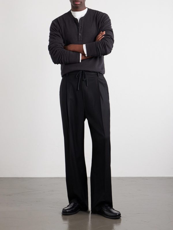 Mado Wide-Leg Wool-Blend Drawstring Trousers - OU Mado Wide-Leg Wool-Blend Drawstring Trousers - OU