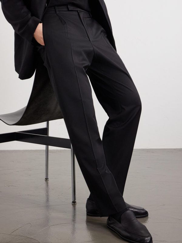Straight-Leg Pleated Wool-Blend Gabardine Trousers - CU Straight-Leg Pleated Wool-Blend Gabardine Trousers - CU