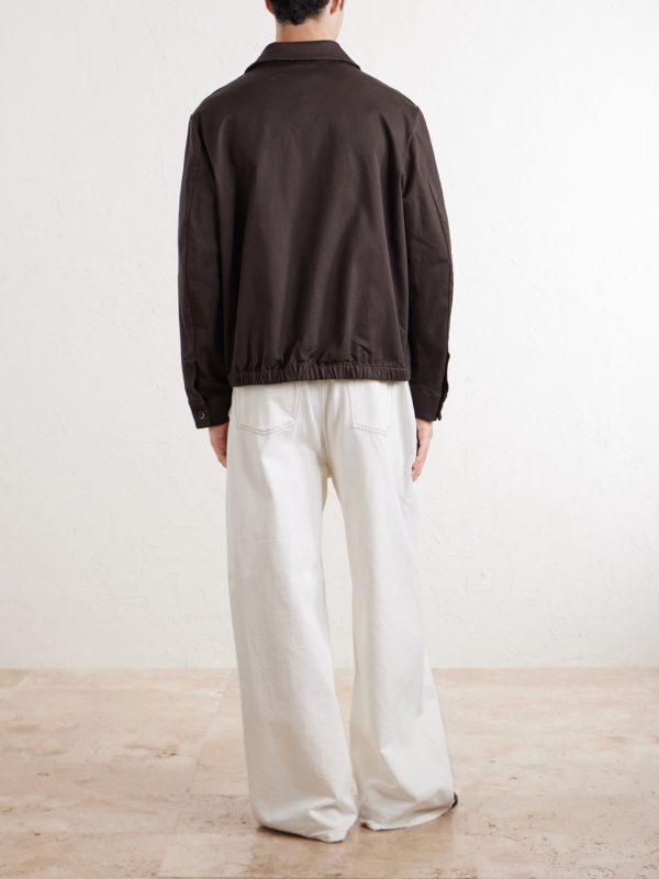 Cotton-Blend Gabardine Blouson Jacket - BK