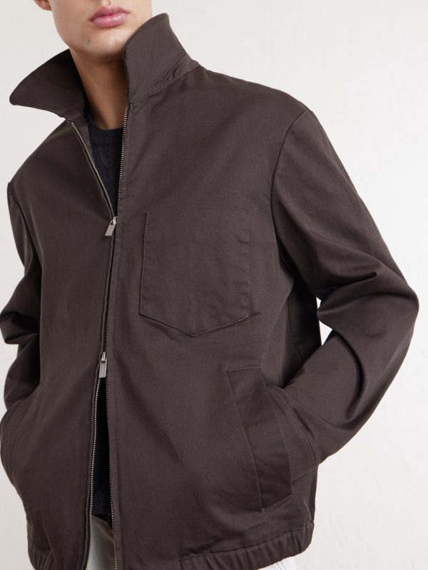 Cotton-Blend Gabardine Blouson Jacket - CU