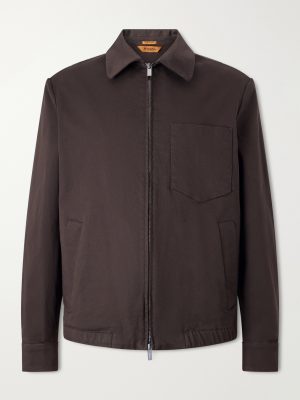 Cotton-Blend Gabardine Blouson Jacket Cotton-Blend Gabardine Blouson Jacket