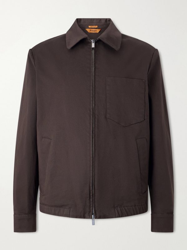 Cotton-Blend Gabardine Blouson Jacket