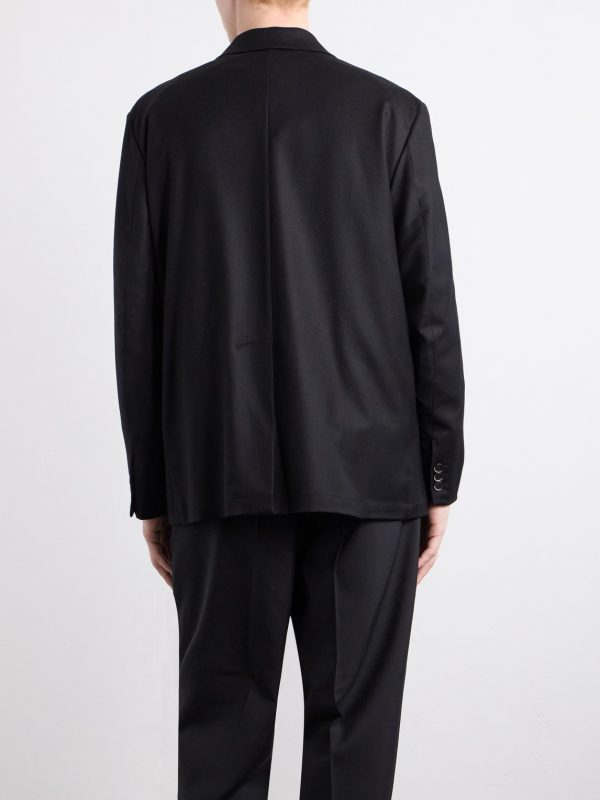 Twill Wool-Blend Blazer - BK Twill Wool-Blend Blazer - BK