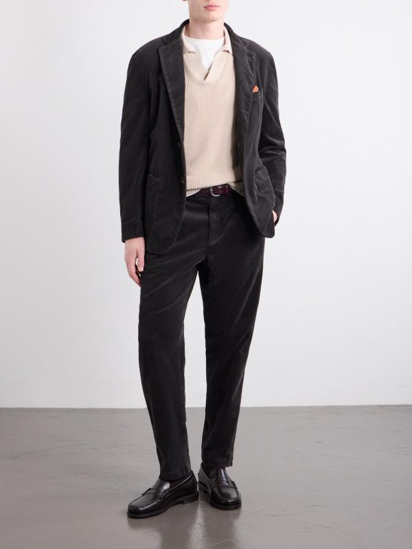 Cotton-Blend Corduroy Blazer - OU Cotton-Blend Corduroy Blazer - OU