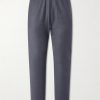 Bativoga Straight-Leg Wool-Blend Drawstring Trousers Bativoga Straight-Leg Wool-Blend Drawstring Trousers
