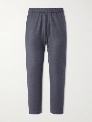 Bativoga Straight-Leg Wool-Blend Drawstring Trousers Bativoga Straight-Leg Wool-Blend Drawstring Trousers