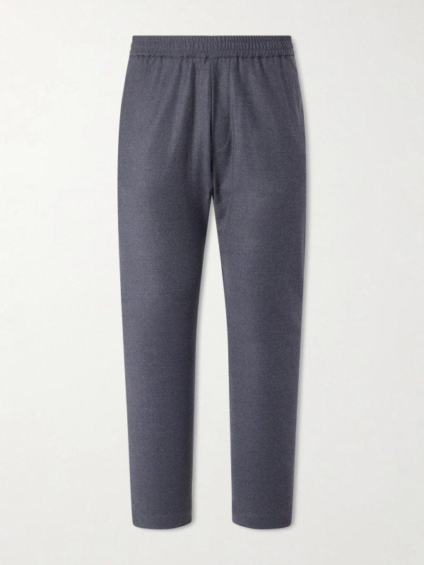 Bativoga Straight-Leg Wool-Blend Drawstring Trousers Bativoga Straight-Leg Wool-Blend Drawstring Trousers