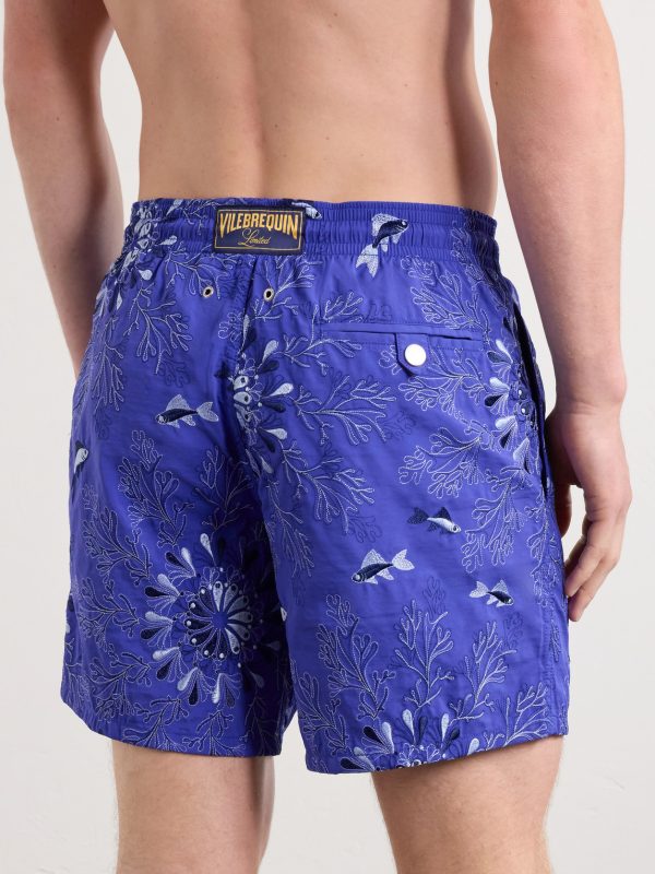 Mistral Embroidered Straight-Leg Swim Shorts - BK Mistral Embroidered Straight-Leg Swim Shorts - BK