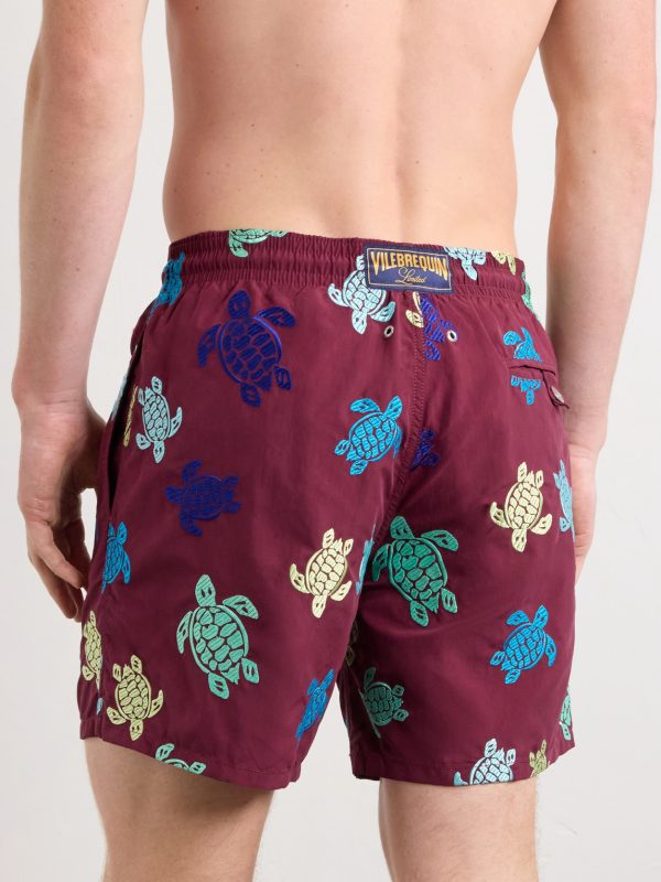 Mistral Embroidered Straight-Leg Swim Shorts - BK Mistral Embroidered Straight-Leg Swim Shorts - BK
