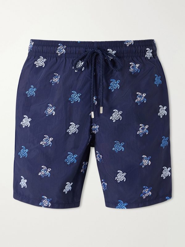 Mistral Embroidered Straight-Leg Swim Shorts