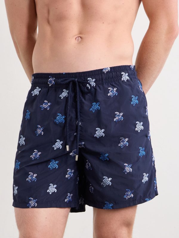 Mistral Embroidered Straight-Leg Swim Shorts - OU