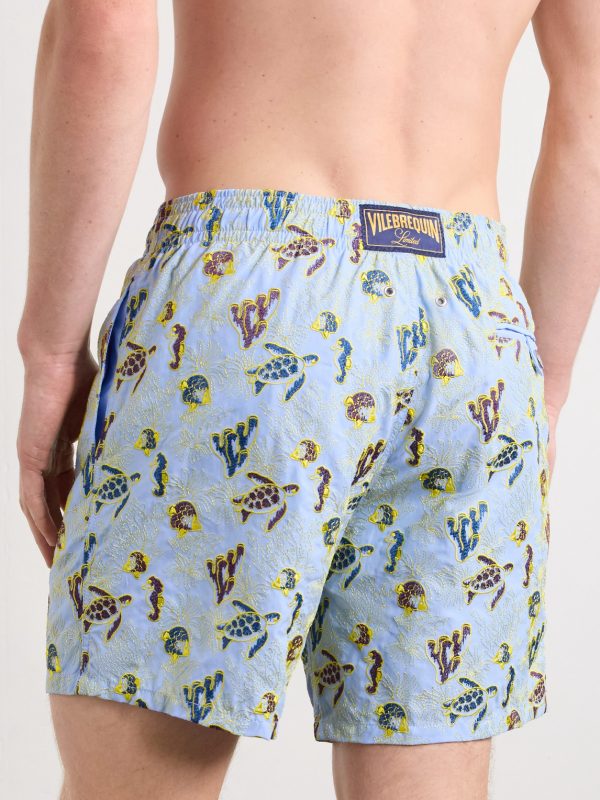 Mistral Embroidered Straight-Leg Swim Shorts - BK Mistral Embroidered Straight-Leg Swim Shorts - BK
