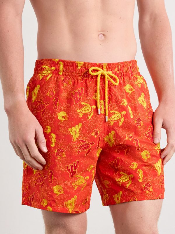 Mistral Embroidered Straight-Leg Swim Shorts - OU