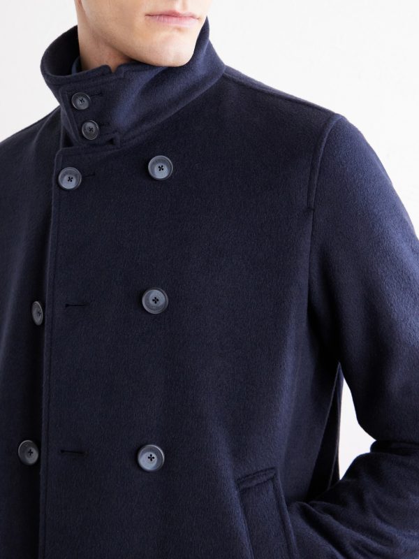 Double-Breasted Woven Coat - CU