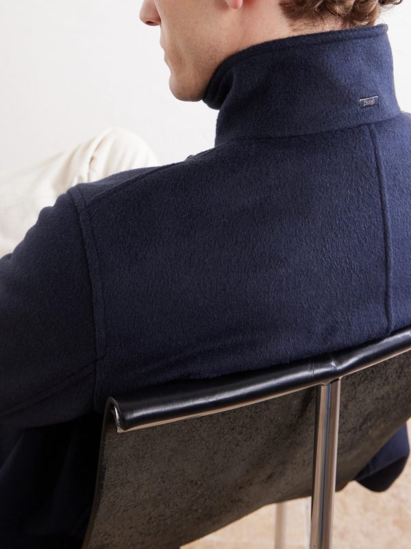 Double-Breasted Woven Coat - E1