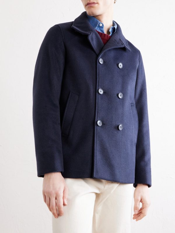 Double-Breasted Woven Coat - FR