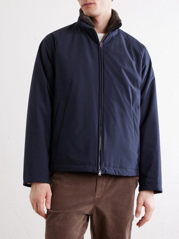 Faux Fur Trimmed Bomber Jacket - FR Faux Fur Trimmed Bomber Jacket - FR