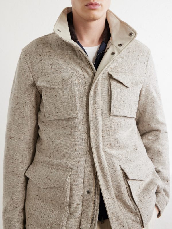 Virgin Wool-Tweed Field Jacket - E2
