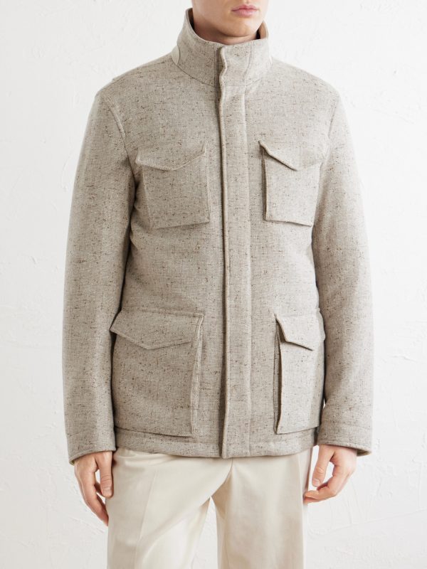 Virgin Wool-Tweed Field Jacket - FR