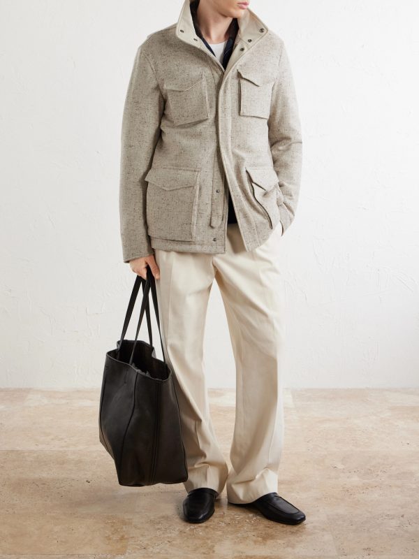 Virgin Wool-Tweed Field Jacket - OU