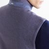 Leather Trimmed Silk and Cashmere-Blend Vest - E1 Leather Trimmed Silk and Cashmere-Blend Vest - E1