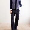 Leather Trimmed Silk and Cashmere-Blend Vest - OU Leather Trimmed Silk and Cashmere-Blend Vest - OU
