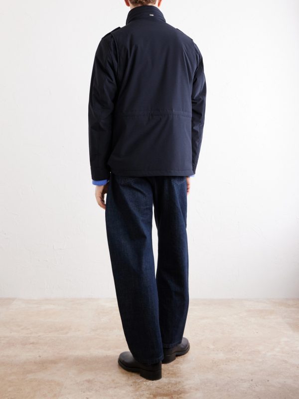 Four Pockets Woven Jacket - BK