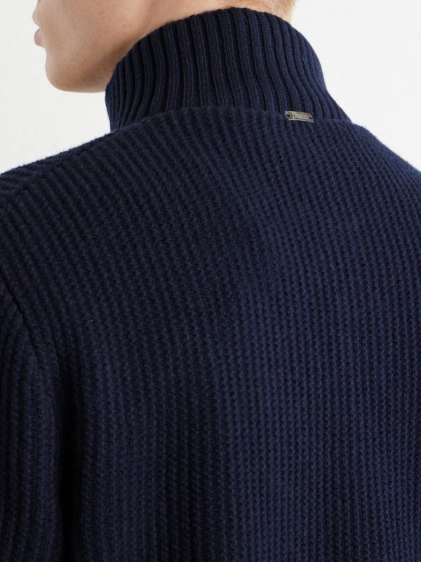 Wool Zip-Up Cardigan - CU Wool Zip-Up Cardigan - CU