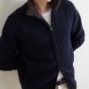 Wool Zip-Up Cardigan - E2 Wool Zip-Up Cardigan - E2