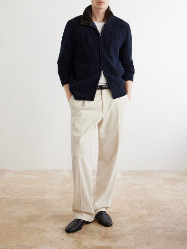 Wool Zip-Up Cardigan - OU Wool Zip-Up Cardigan - OU