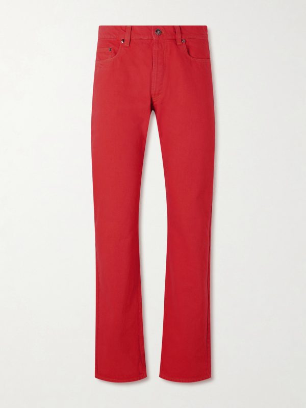 Straight-Leg Logo-Appliquéd Jeans Straight-Leg Logo-Appliquéd Jeans
