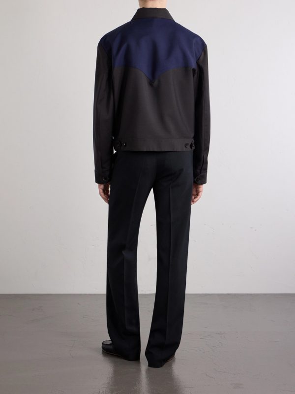 Wool and Mohair-Blend Blouson Jacket - BK Wool and Mohair-Blend Blouson Jacket - BK