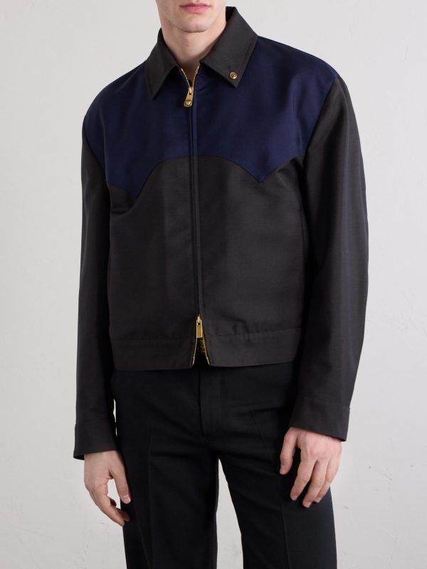 Wool and Mohair-Blend Blouson Jacket - FR Wool and Mohair-Blend Blouson Jacket - FR