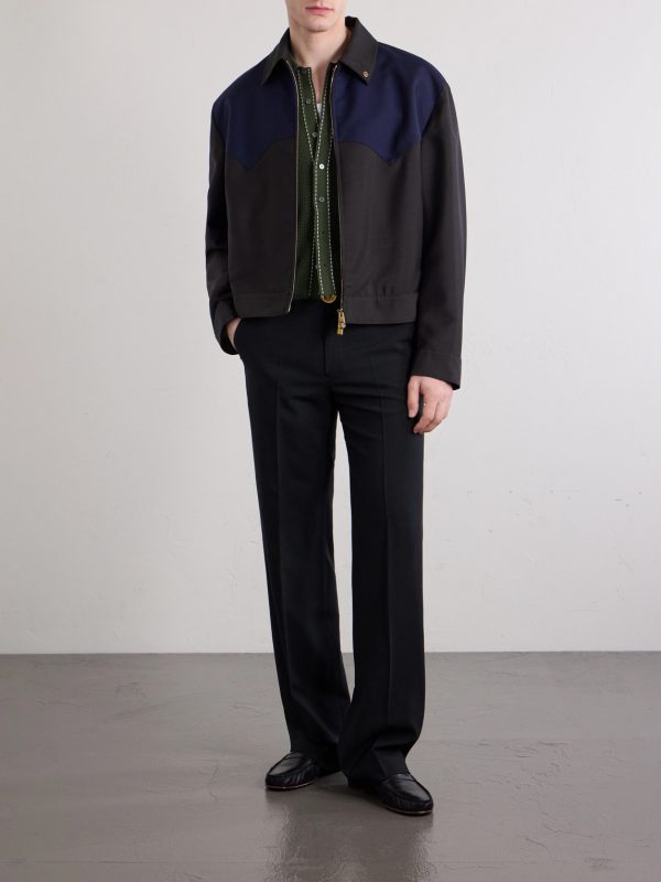 Wool and Mohair-Blend Blouson Jacket - OU Wool and Mohair-Blend Blouson Jacket - OU