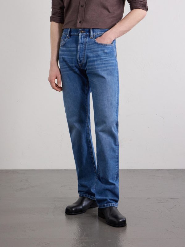 Straight-Leg Logo-Appliquéd Jeans - FR Straight-Leg Logo-Appliquéd Jeans - FR