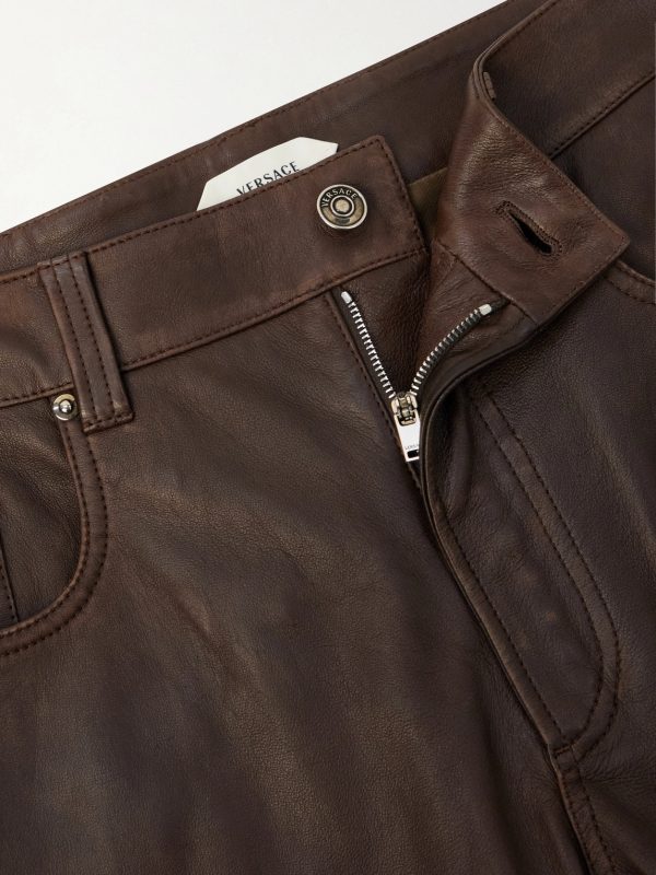 Straight-Leg Leather Trousers - CU Straight-Leg Leather Trousers - CU