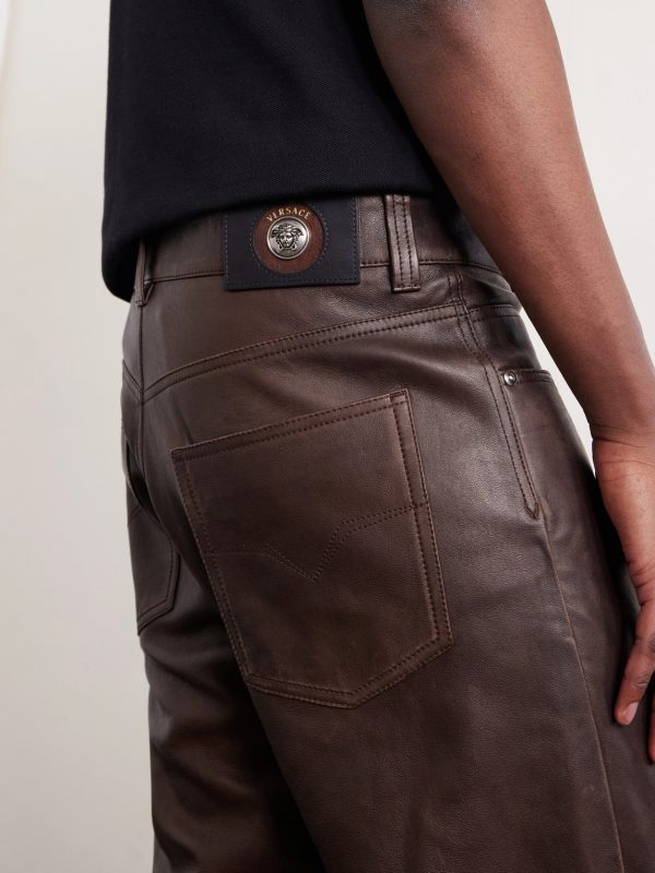 Straight-Leg Leather Trousers - E1 Straight-Leg Leather Trousers - E1