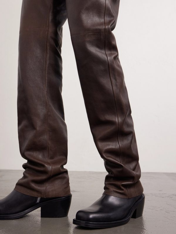 Straight-Leg Leather Trousers - E2 Straight-Leg Leather Trousers - E2