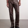 Straight-Leg Leather Trousers - FR Straight-Leg Leather Trousers - FR