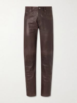 Straight-Leg Leather Trousers Straight-Leg Leather Trousers