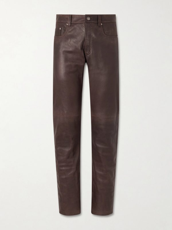 Straight-Leg Leather Trousers Straight-Leg Leather Trousers