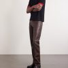 Straight-Leg Leather Trousers - OU Straight-Leg Leather Trousers - OU